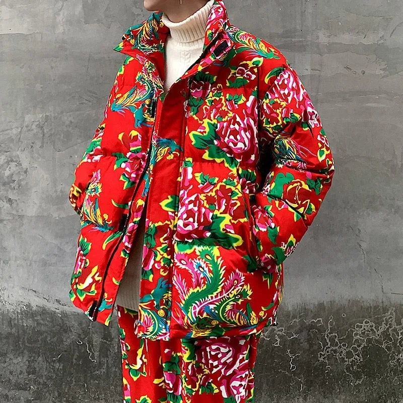 Title 2, Northeast Big Flower Couple Thickened Cotton-pa...