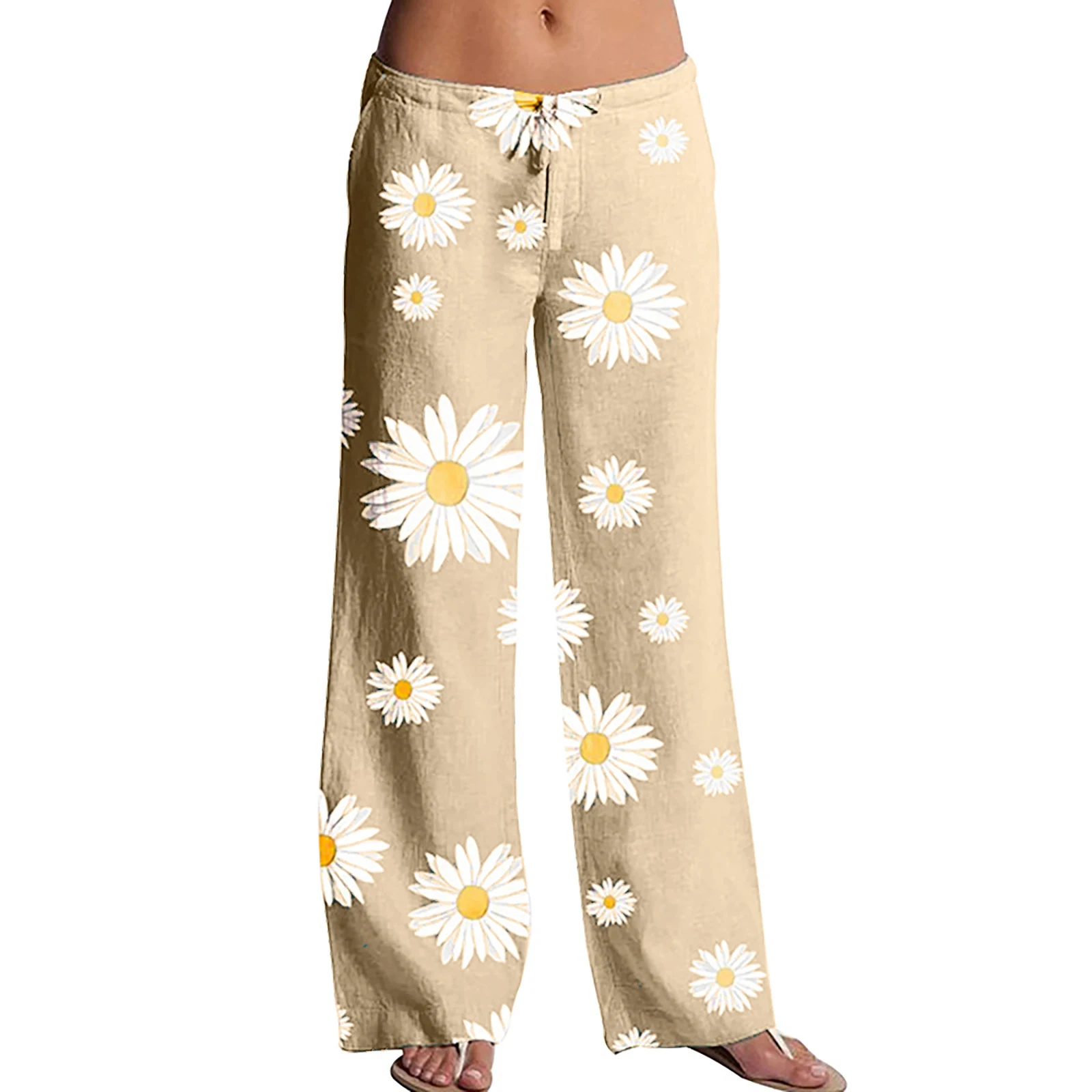 New Printed Daisy Casual Wide-Leg Trousers, Comfortable and Stylish, Perfect for Everyday Wear, a Must-Have Addition to — photo 4