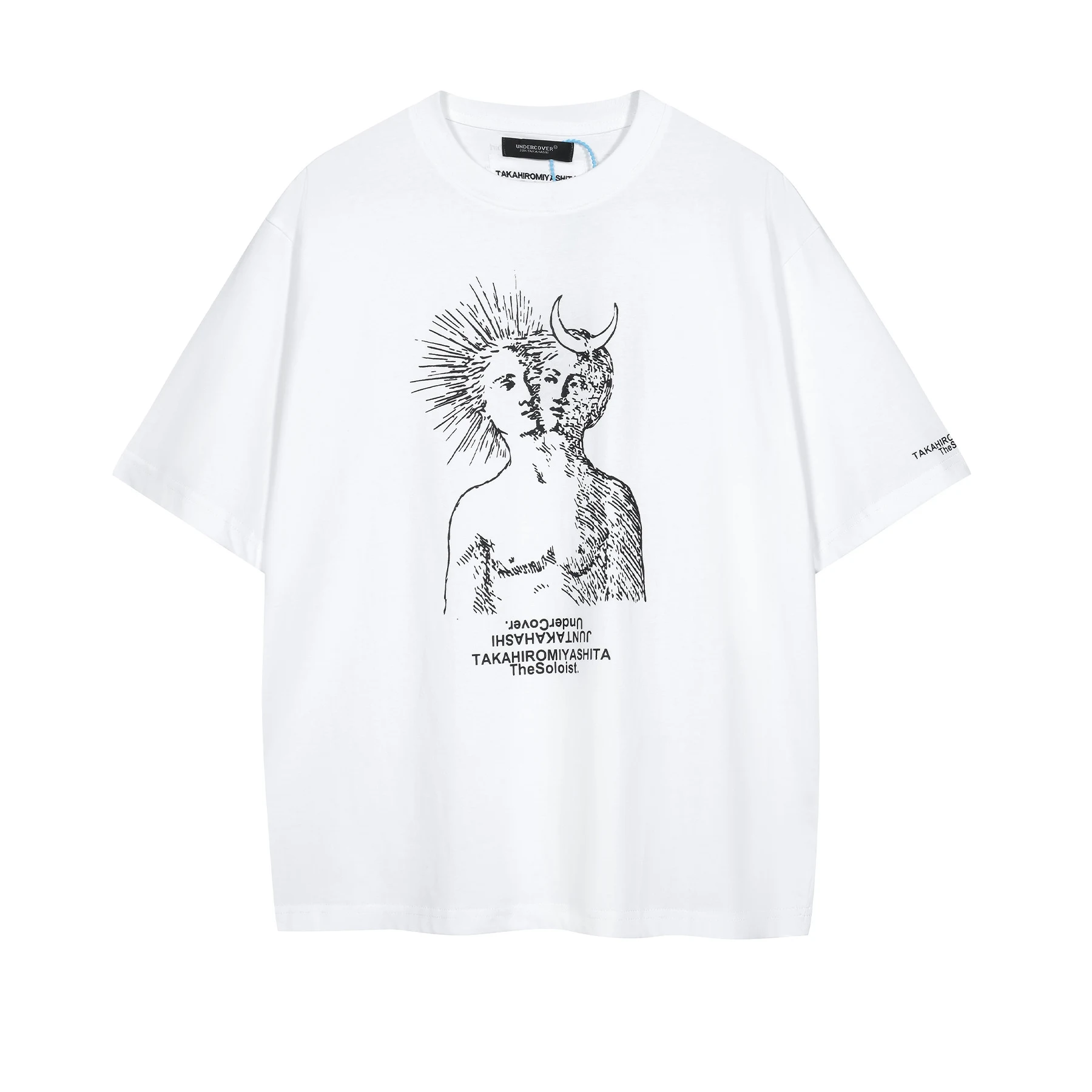 Sun And Moon Double Sided Short Sleeved T-shirt, unique design for men and women, comfortable and breathable, perfect fo — photo 12