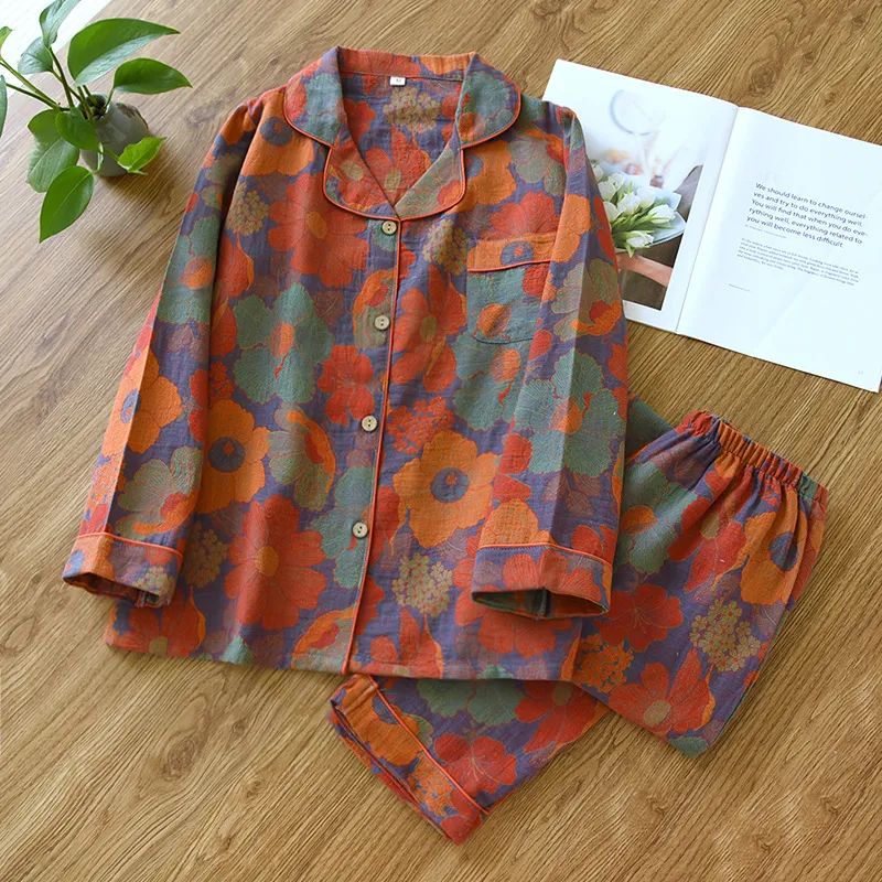 Title 16, Retro Pajamas Yarn-dyed Cotton Leisure Home Wea...