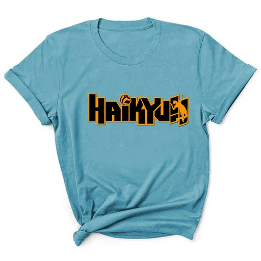 Title 11, HAIKYUU Volleyball Print Short Sleeve Round Nec...