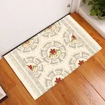 Alfombra esponja retro para el hogar resistente a las manchas, ideal para pisos. Fácil de limpiar, duradera y con diseño vintage. — foto 12