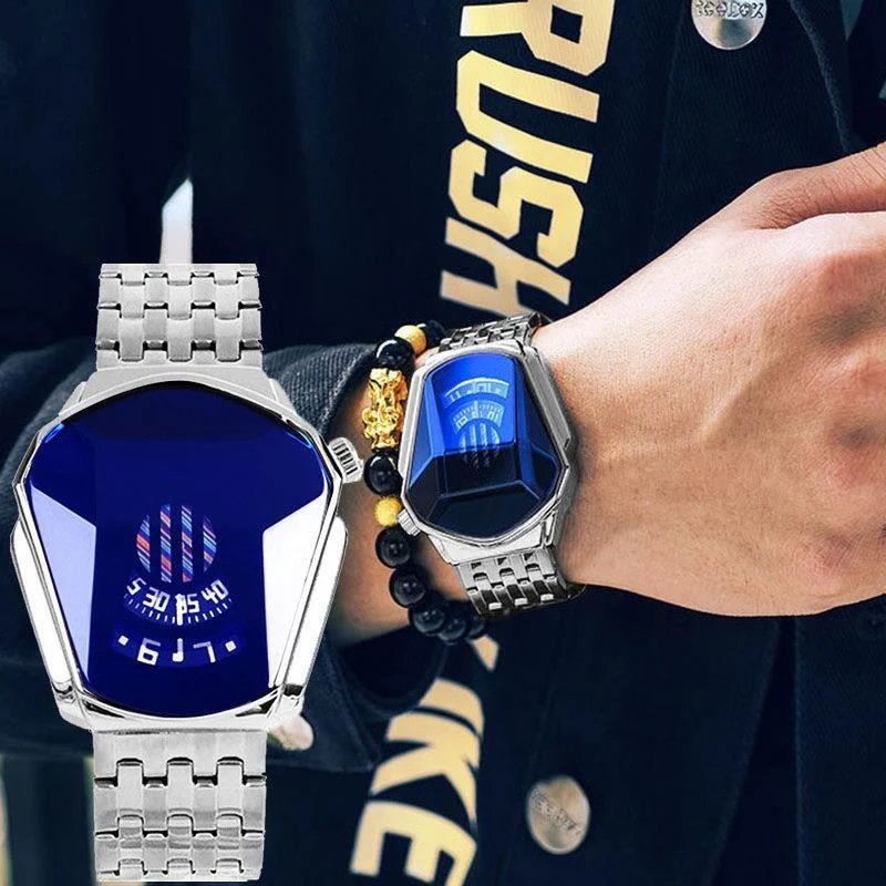 Relógio de quartzo masculino com pulseira de aço de liga, elegante e resistente. Perfeito para uso diário e ocasiões especiais. — foto 4