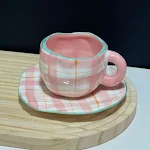 Hand-painted White Clouds Coffee Set with hand-pinched irregular design. Elevate your coffee experience and enjoy unique — photo 11
