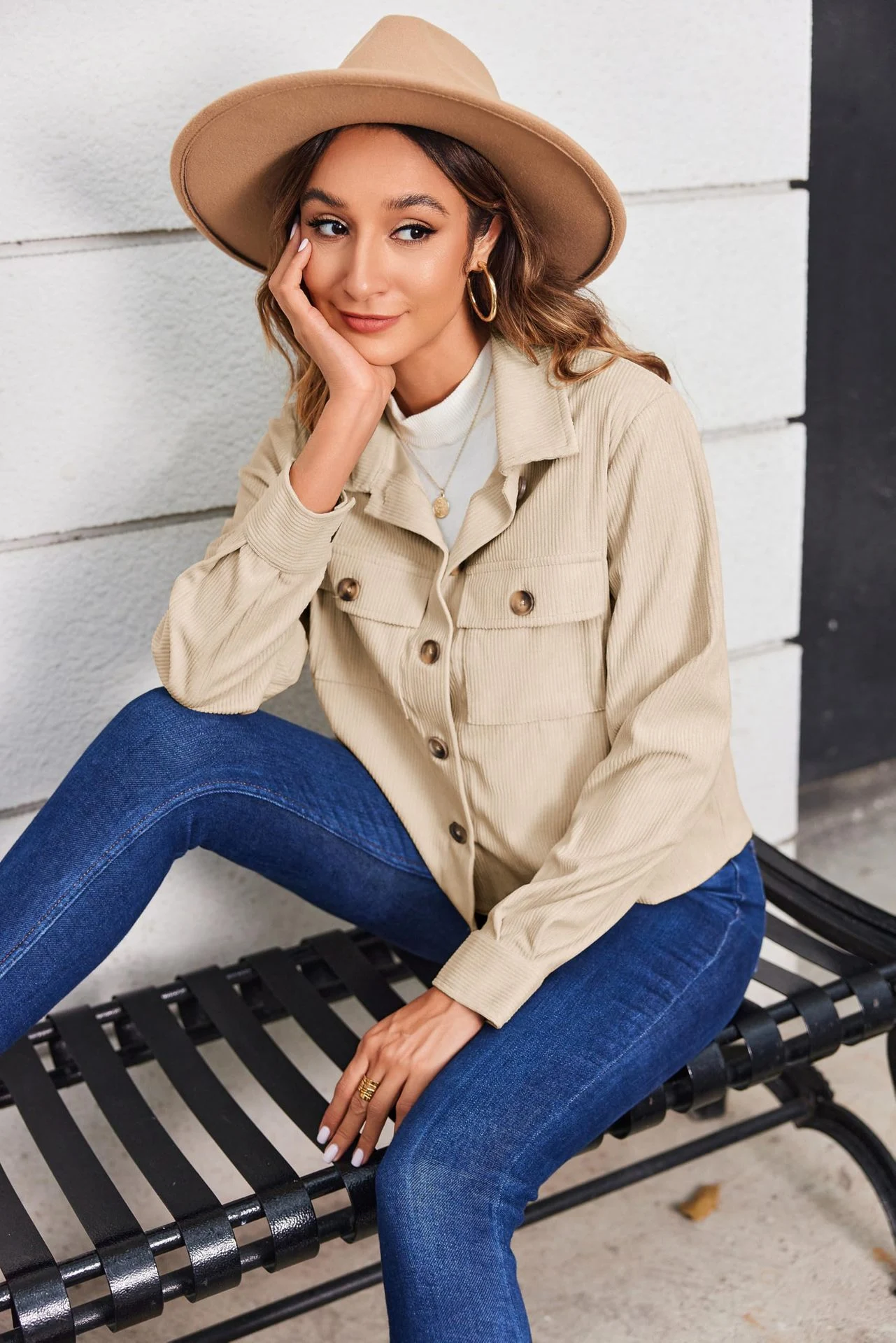 Title 10, Damesmode korte blouse korte broek van corduroy...