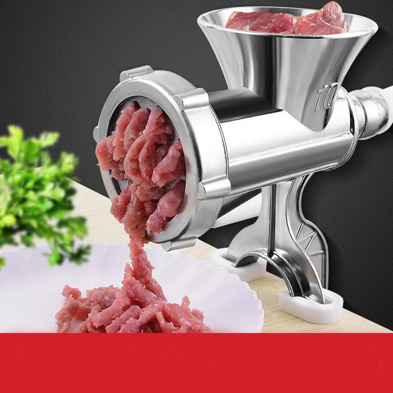 Moedor manual simples para embutidos domésticos, fácil de usar. Faça salsichas caseiras frescas e deliciosas de forma rápida e prática. — foto 6