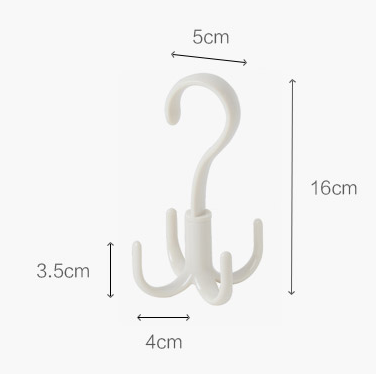 Multifunctional rotary plastic hanger for home use, space-saving design, ideal for scarves, ties and clothes, a practica — photo 5