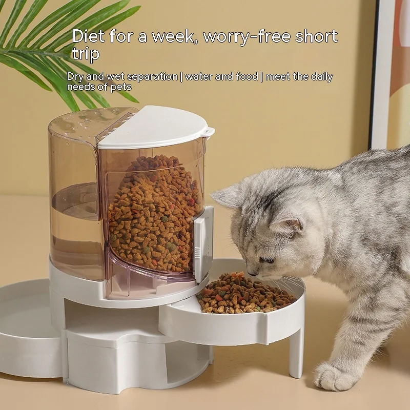 Automatic Water Change Pet Feeder Ensures Fresh Food and Water Effortlessly Automated Feeding and Water System for a Hap — photo 2