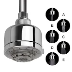 Plastic shower head for bathroom, hotel, bathing pool, bath house, dormitory. Durable nozzle for a comfortable and pract — photo 2