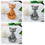 Enfeite de resina de gato preto meditando. Decoração zen para casa, promove relaxamento e tranquilidade, ideal para meditação e bem-estar. — foto 21