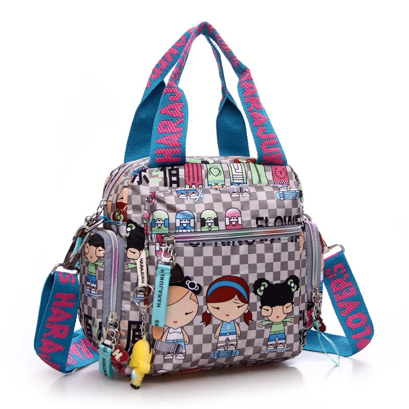 Bolsa de mão coreana de tecido Oxford, nylon impermeável, ombro e transversal. Leve seus pertences com segurança e elegância! — foto 7