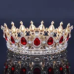 Coroa de noiva barroca com strass, acessório de cabelo para casamento. Brilho e sofisticação para o seu penteado nupcial. — foto 13
