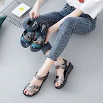 Women's Fashion Personalized Wedge Flat Sandals, designed for style and comfort, create your unique look with these ever — photo 5