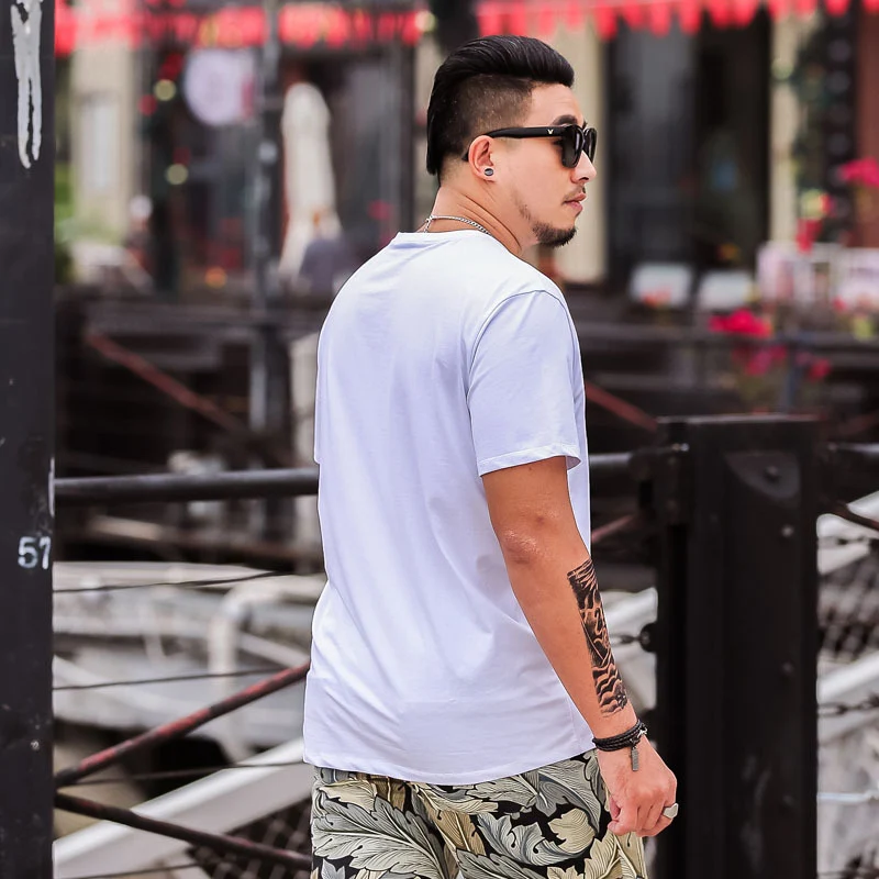 Summer Round Neck Men'S Stretch Loose Short-Sleeved T-Shirt — photo 5