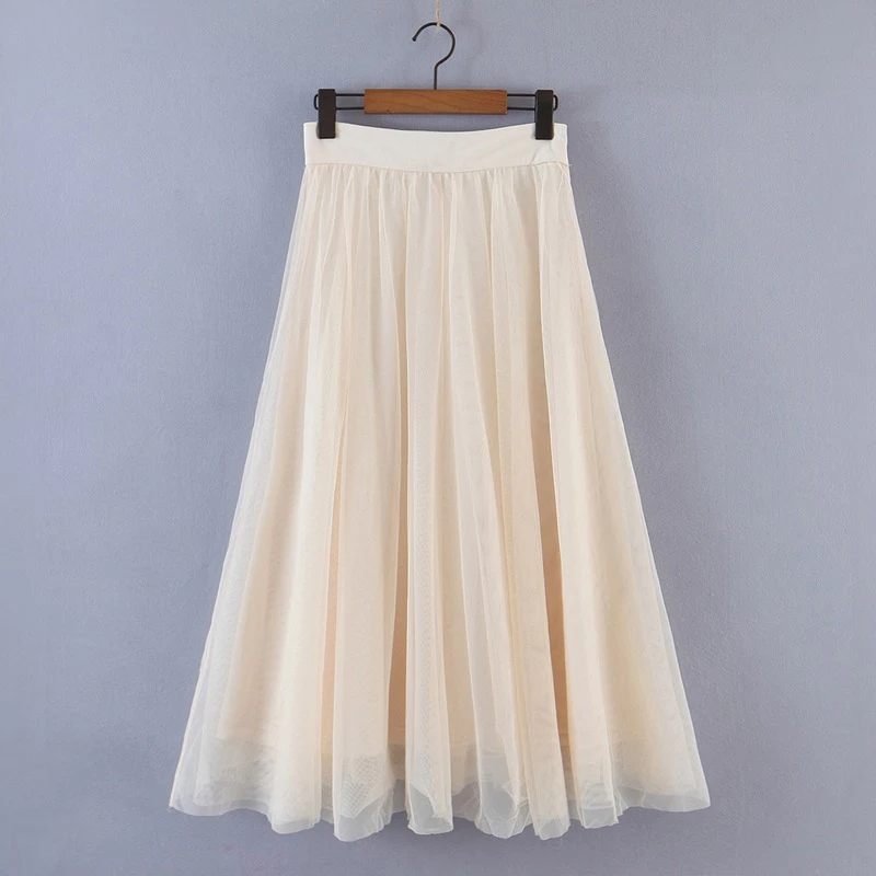 Spring New Style Sweet Wind Mesh Thin Casual Long Skirt for Women. A lightweight, breathable skirt for a comfortable and — photo 2