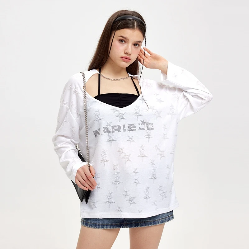 Title 6, Top Pure Hot Girl con allacciatura, collo halte...