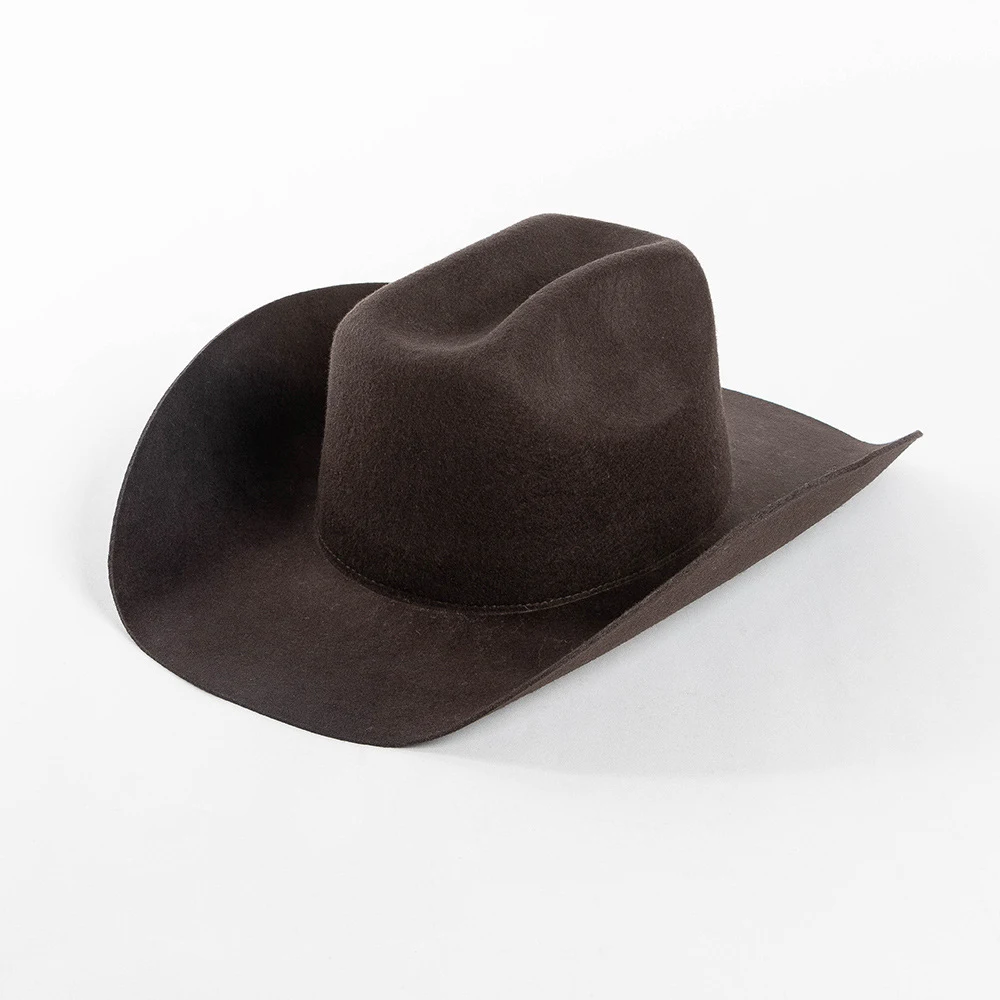 Title 7, Fashion Casual Curling Wool Felt Cowboy Hat