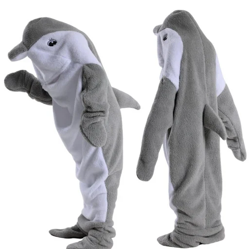 Title 16, Dolphin Shark Blanket Soft Hooded Sleeping Bag