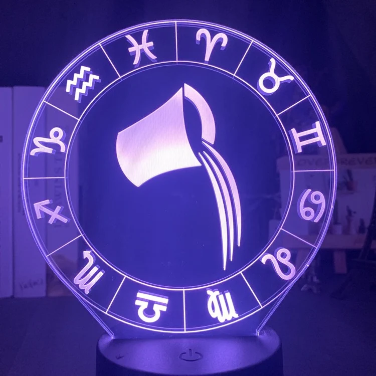Title 7, Twelve constellations acrylic 3D night light cr...