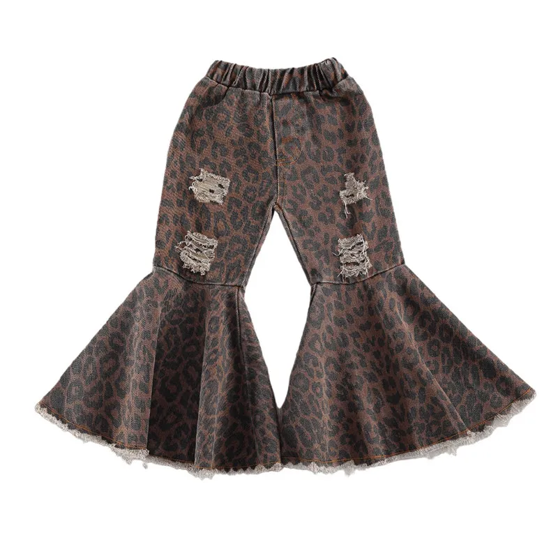 Title 1, Girls Leopard Print Flared Pants