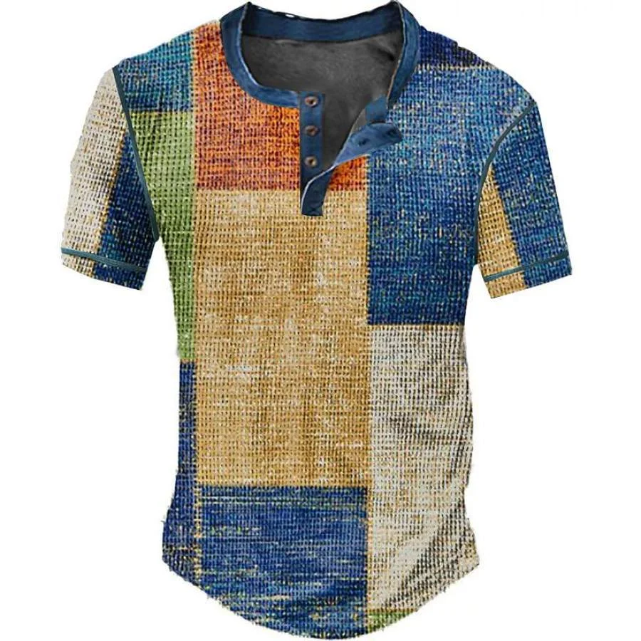 Camiseta masculina casual com estampa digital, solta e manga curta. Perfeita para um visual descontraído e confortável no dia a dia. — foto 7