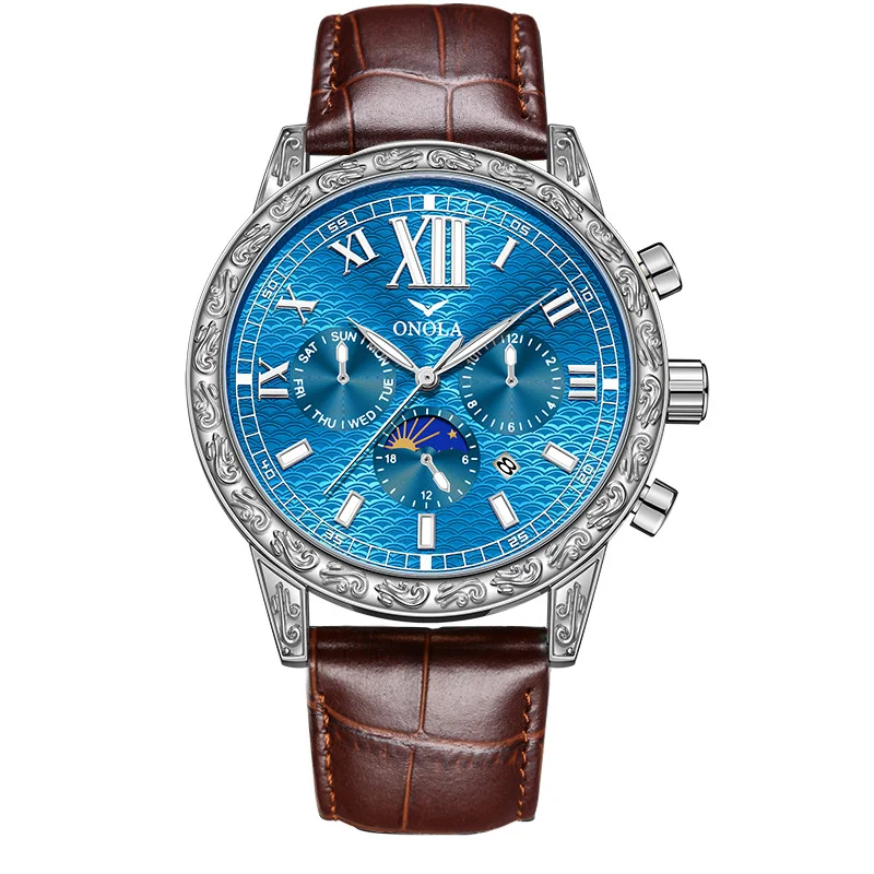 Relógio automático mecânico de couro, elegante e versátil. Perfeito para qualquer ocasião, oferecendo estilo, precisão e sofisticação. — foto 8