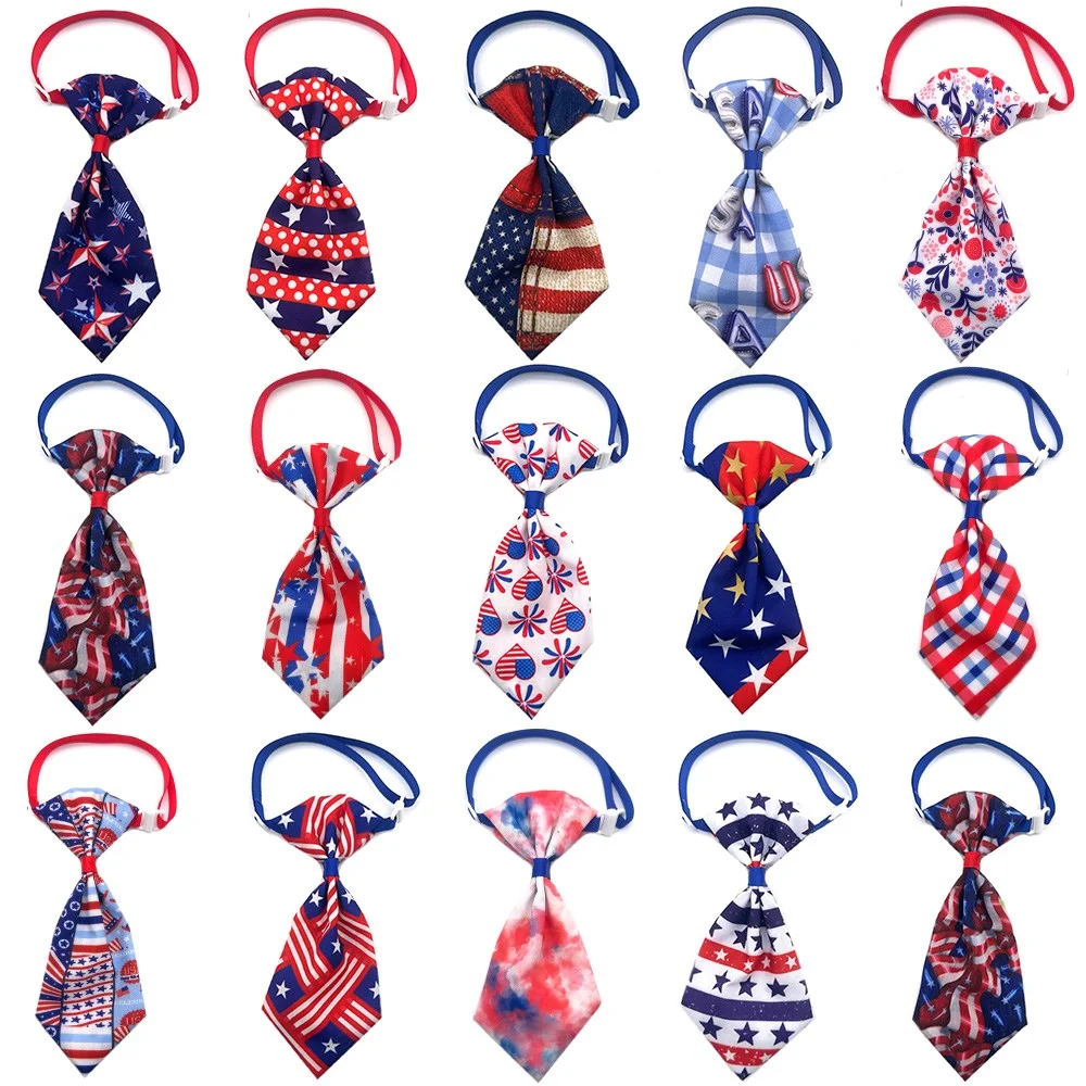 Title 18, 30/50pcs 4th of July Dog Bow Tie Dog Collar Dog...