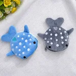 Porta-moedas de tubarão de pelúcia infantil, pingente fofo de desenho animado, perfeito para guardar moedas e pequenos objetos, um acessório divertido e útil. — foto 1