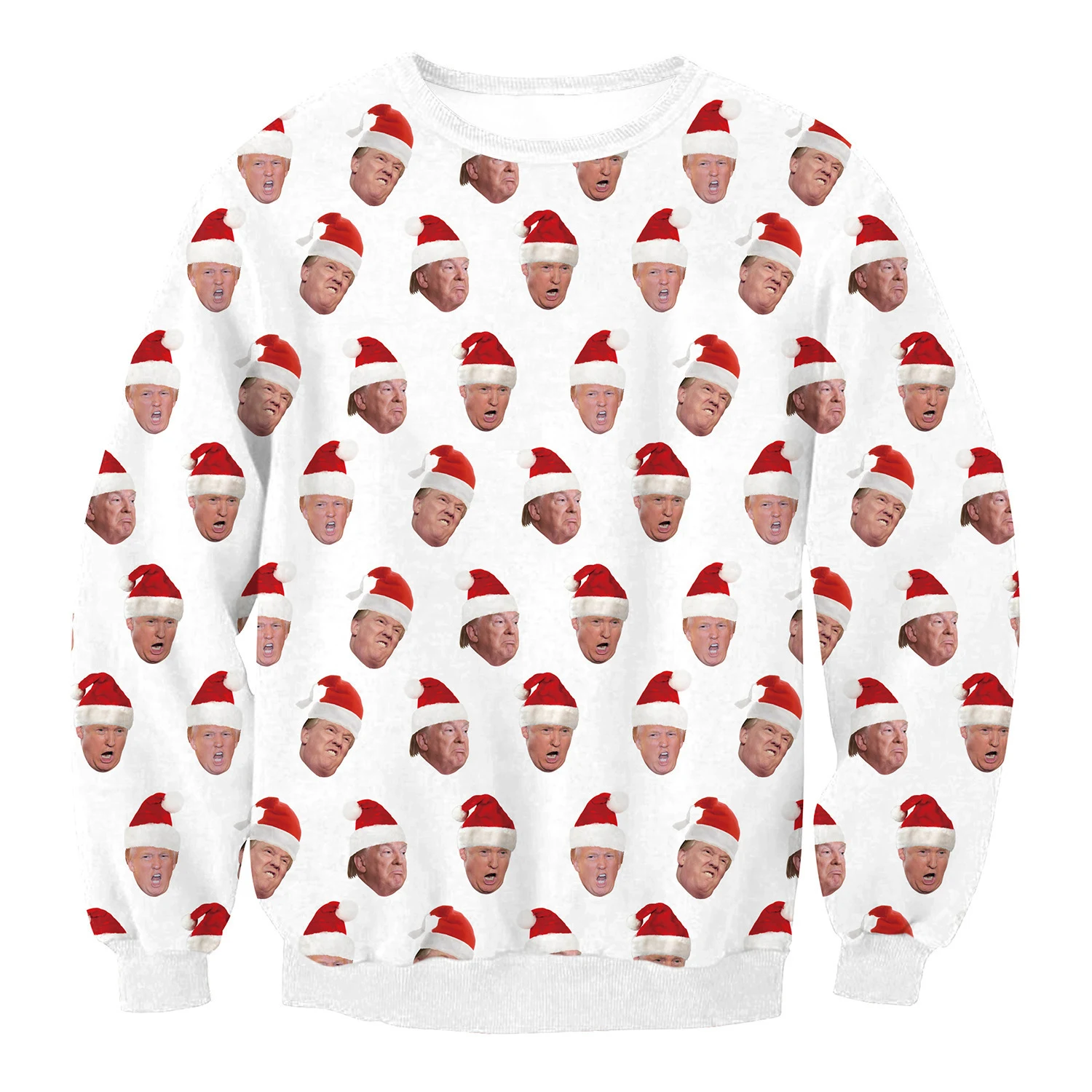Blusa solta de manga longa com gola redonda, estampa de Papai Noel e alce, ideal para o conforto e estilo natalino no inverno. — foto 29