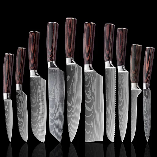Title 6, Japanese Cuisine Laser Pattern Knife Set Achiev...