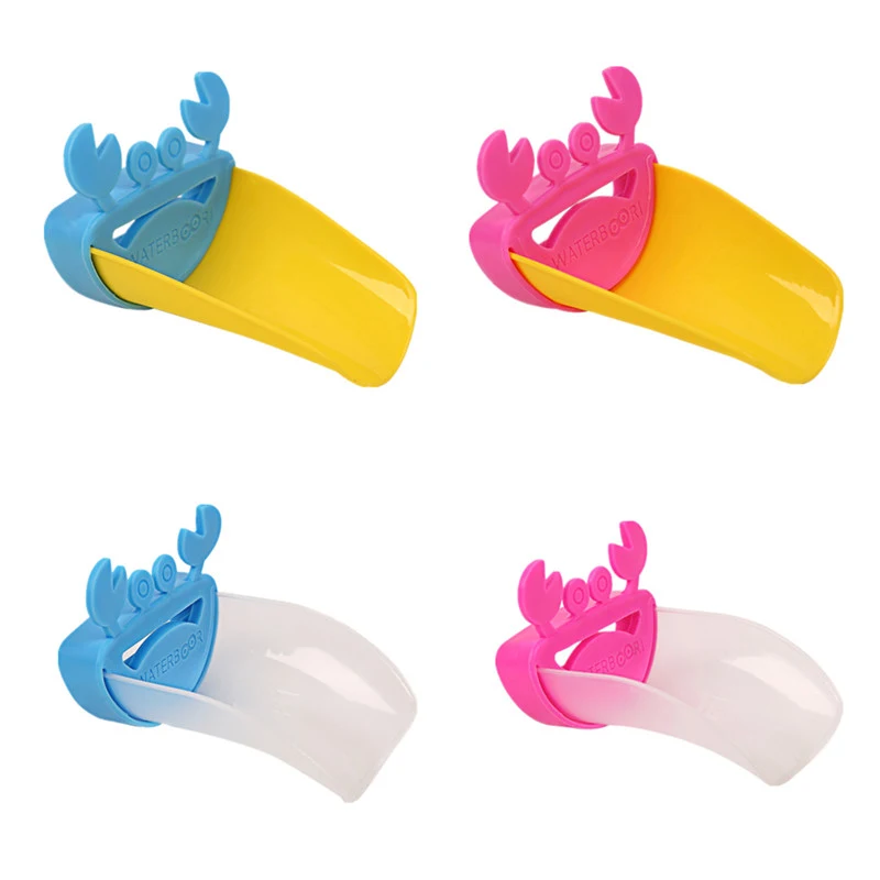 Estensione rubinetto per bambini a forma di rana e granchio, risparmio idrico, cartone animato, accessorio per il lavaggio delle mani. — foto 8