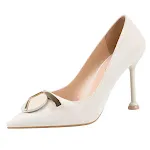 Sapatos scarpin pontudos de moda coreana em camurça para meninas, elegantes e charmosos, ideais para um visual moderno e sofisticado. — foto 7