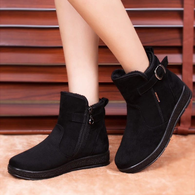 Title 5, Plus fleece warm short tube cotton boots for ul...