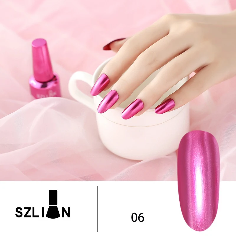 Vernis à ongles miroir argenté métallique longue tenue, ne s'écaille pas, brillance intense, manucure parfaite et effet miroir. — photo 2