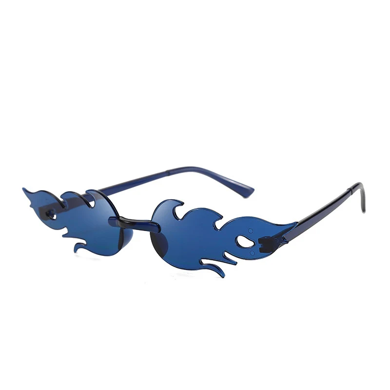 Flame Sunglasses Frameless Personality Colorful for bold style and UV protection. Express yourself with these modern, fr — photo 4