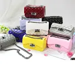 Jelly bag candy color rhombic chain bag, a stylish and fun accessory for everyday use. Carry your essentials with ease a — photo 17