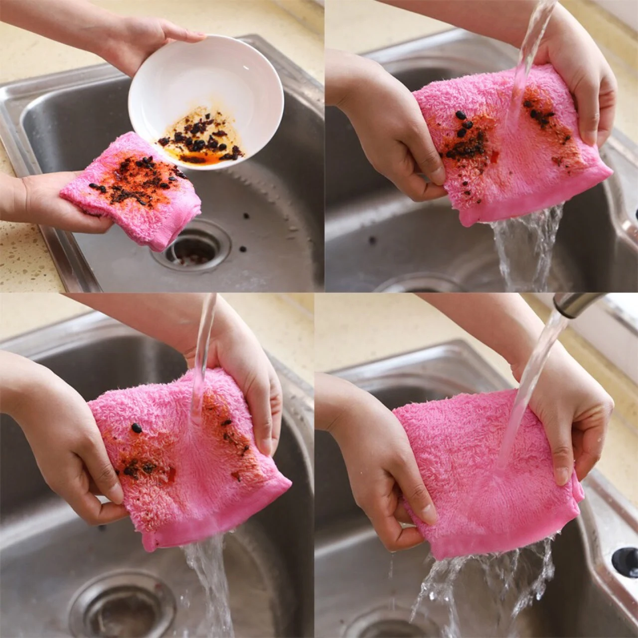 Title 3, Non-Stick Oil Kapok Dish Towel Soft Smooth and ...