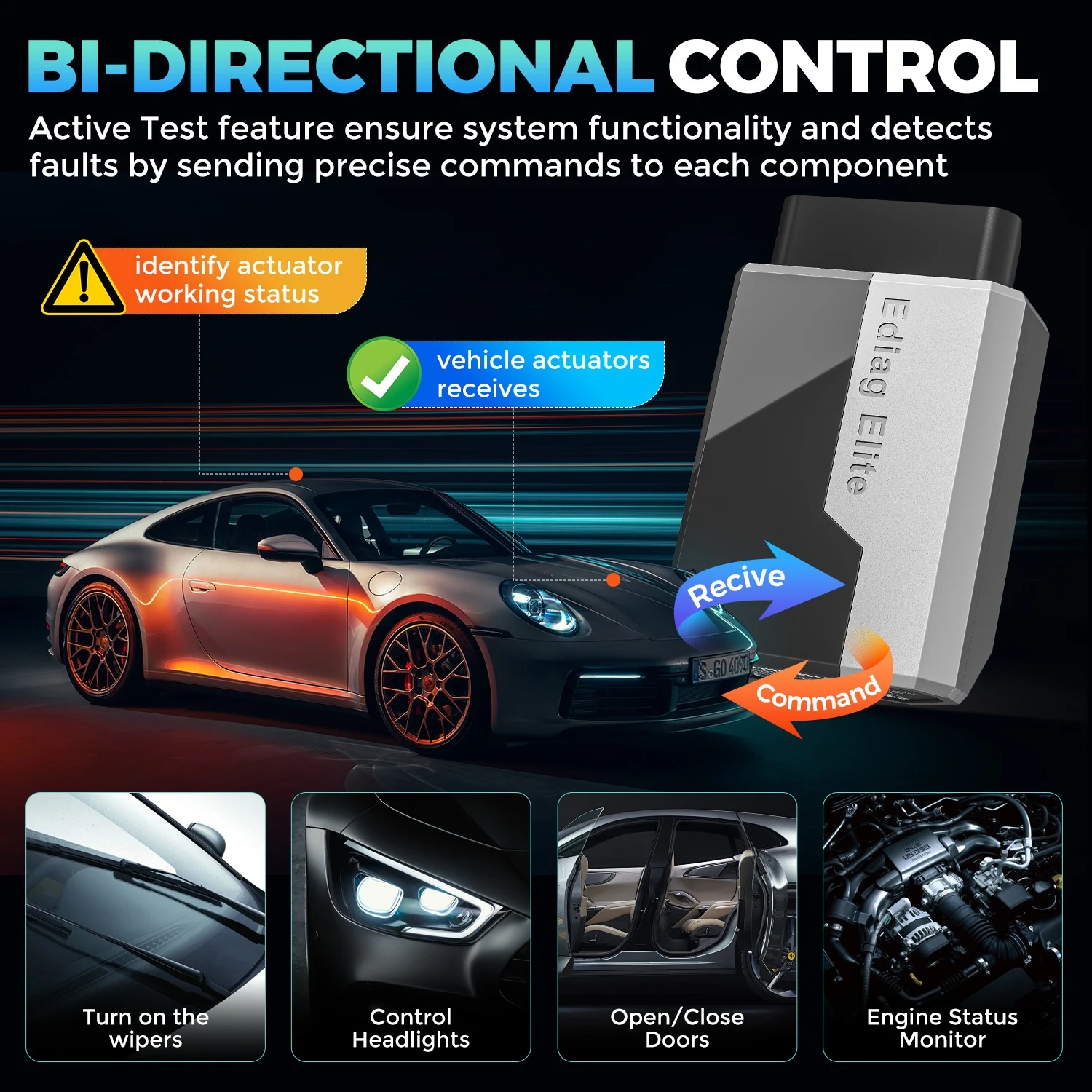 Ediag Elite Car Fault Detector OBD2 Diagnostic Equipment. Professional automotive diagnostics to detect and resolve faul — photo 6