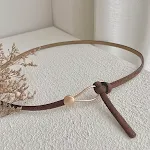 Brown pigskin drip buckle