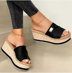 Plateau-Sandalen mit Keilabsatz – modische Damensandalen für einen stilvollen Auftritt und bequemes Gehen den ganzen Tag. — foto 15