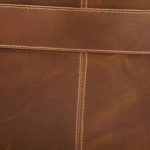 Title 1, Bolsa de mão vintage masculina em couro Crazy H...