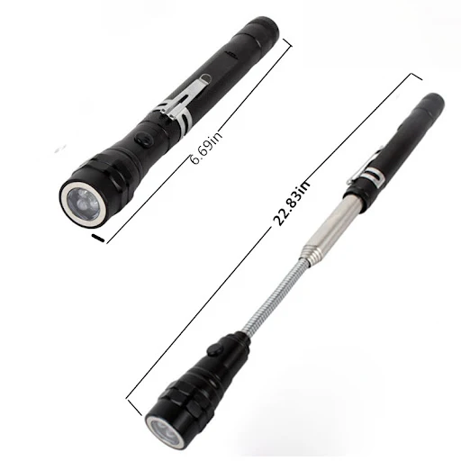 Title 1, Telescopic Rotating Aluminum Alloy LED Flashlig...