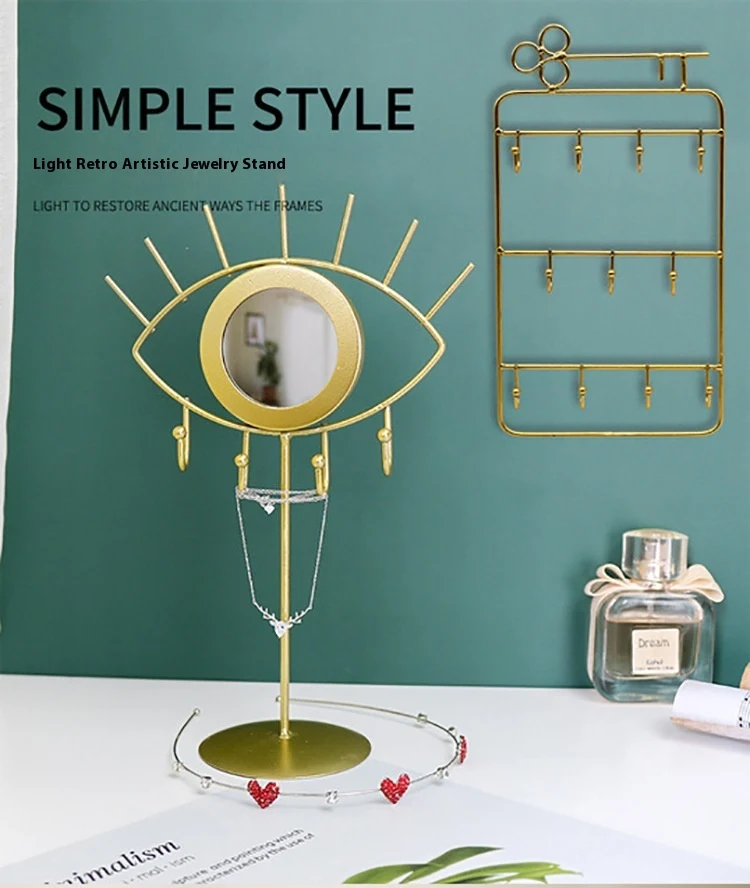 Title 4, Simple Iron Modern Jewelry Display Stand Beauti...