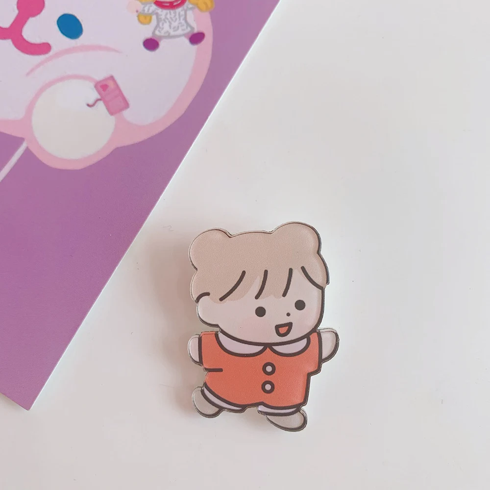 Title 23, Broche de acrílico criativo com desenho animado...