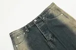 Denim Wide-leg Draggle-tail Broek voor Heren Comfortabele en Stijlvolle Jeans met wijde pijpen en een subtiele sleehak, perfect voor casual outfits. — foto 15
