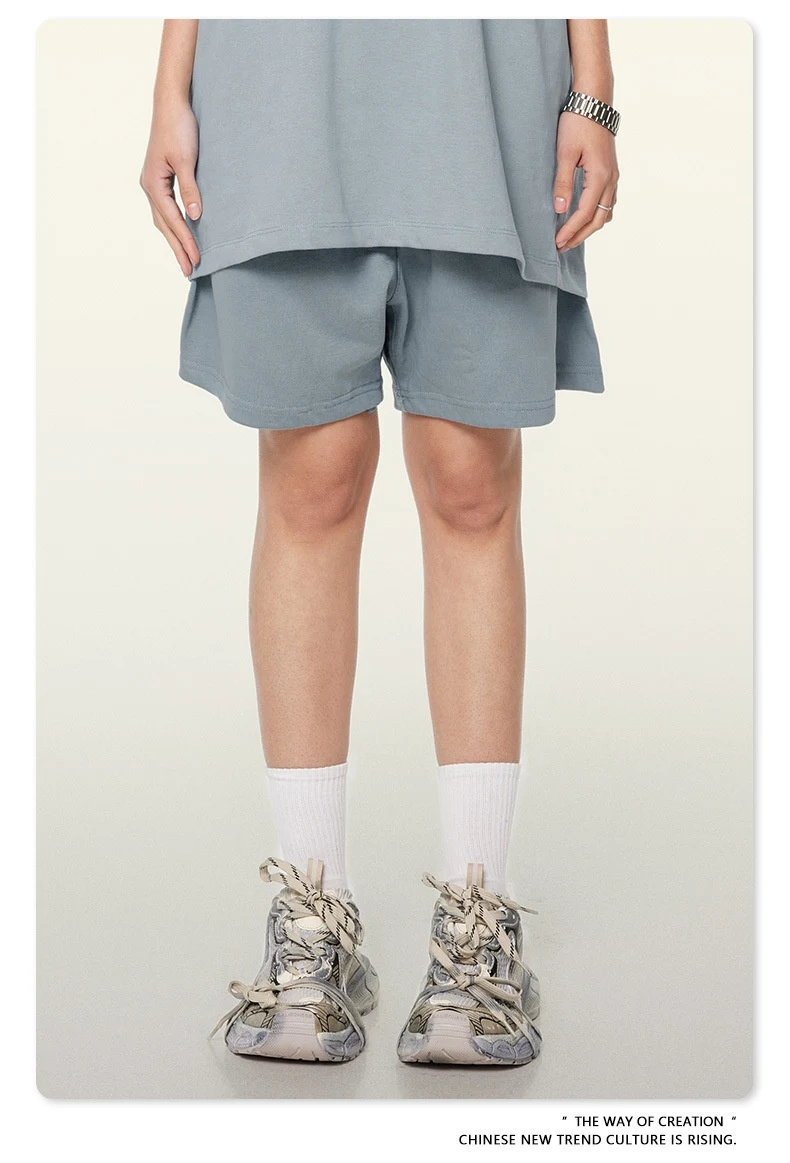 Title 10, Heavy FOG Street Tide Shorts for Men, Loose Cas...