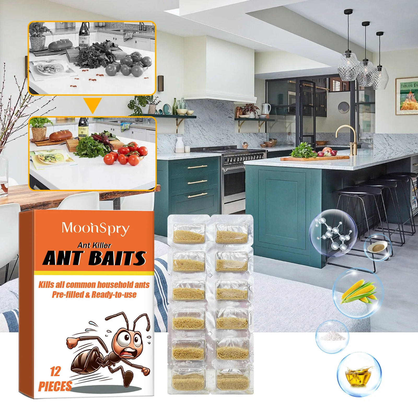 Title 7, Ant Lure Powder Multi-Effect Universal Insectic...