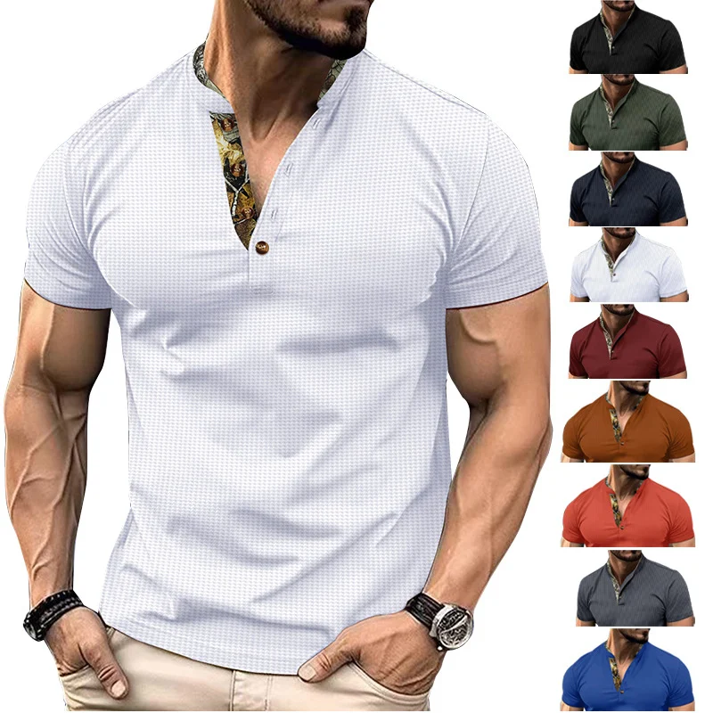 Title 37, Camisa Polo Masculina Tamanho Grande Casual Con...