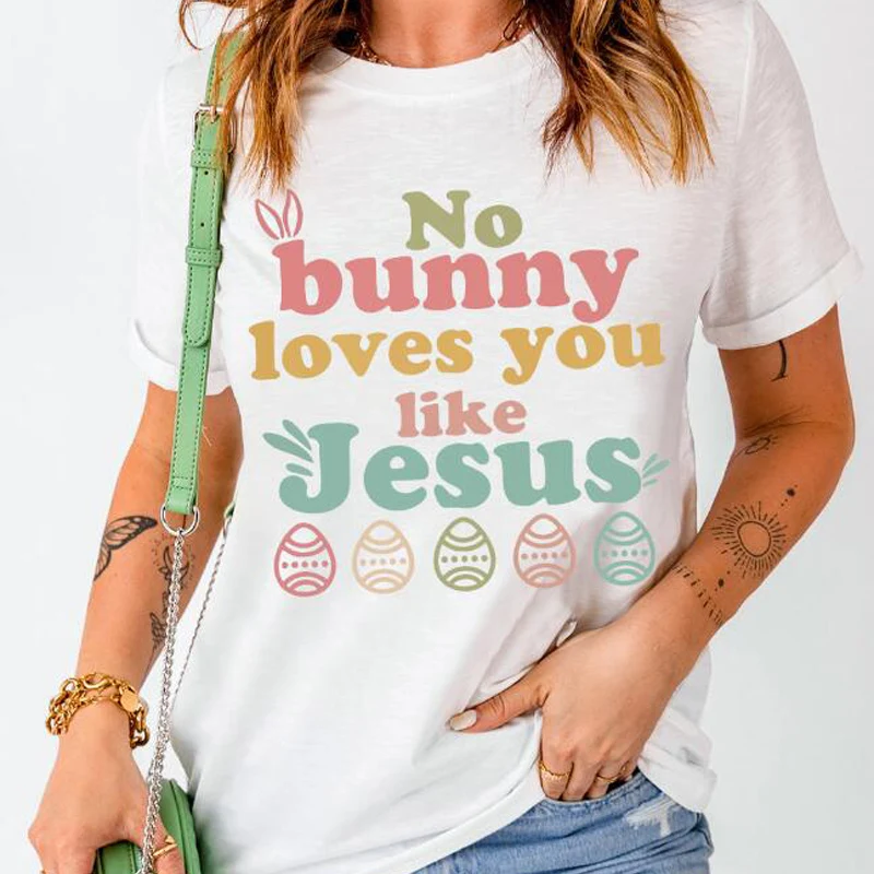 Easter No Rabbit Love You Like Jesus T-shirt — photo 8