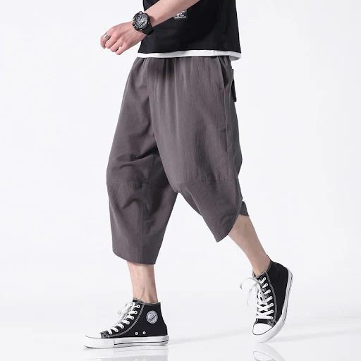 Title 5, Mens Japanese Linen Harem Capri Pants, Spring ...